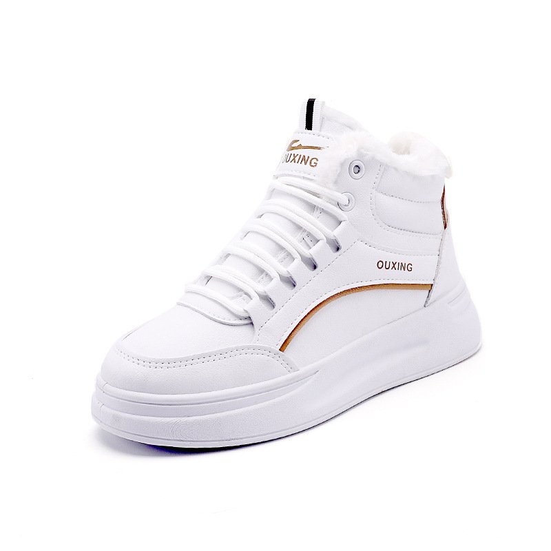 Fleece-lined High-top Insulated Casual Cotton Shoes - Image 5