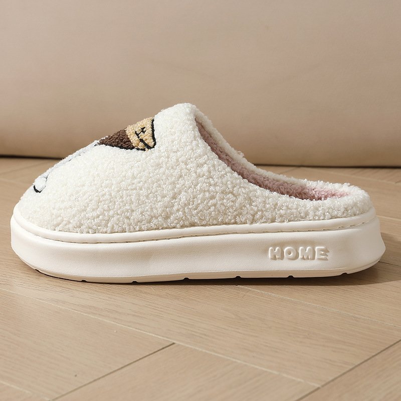 Couples Thick-soled Warm Cotton Slippers - Image 3
