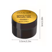 Upgraded Version 0.27fl.oz Nail Art Metal Gel Electroplated Wire Drawing Paint Gel, Mirror Reflective No-Wipe Gel - Image 4