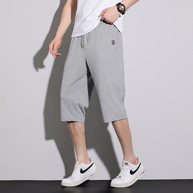 Summer New Mens Casual Ice-Silk Cropped Pants - Image 4