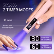 Portable 2-In-1 Nail Lamp with Stand, USB Rechargeable, LCD Display, Quick-Drying Flash Solidify Light for Gel Nails & Toenails - Image 4