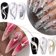 1pc 5ml Silvery Nail Art Line Polish Gel Semi Permanent /LED Paint Nails Drawing Polish DIY Painting Varnish Liner Gel Tool Gift for Women - Image 3