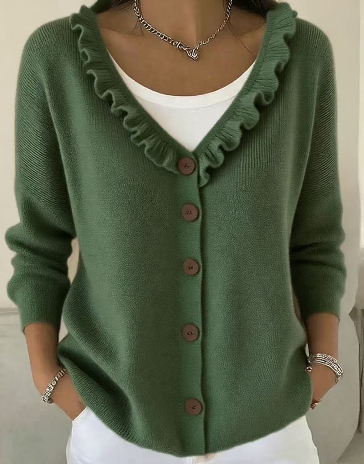 Single-breasted Cardigan Sweater Womens Coat - Image 9