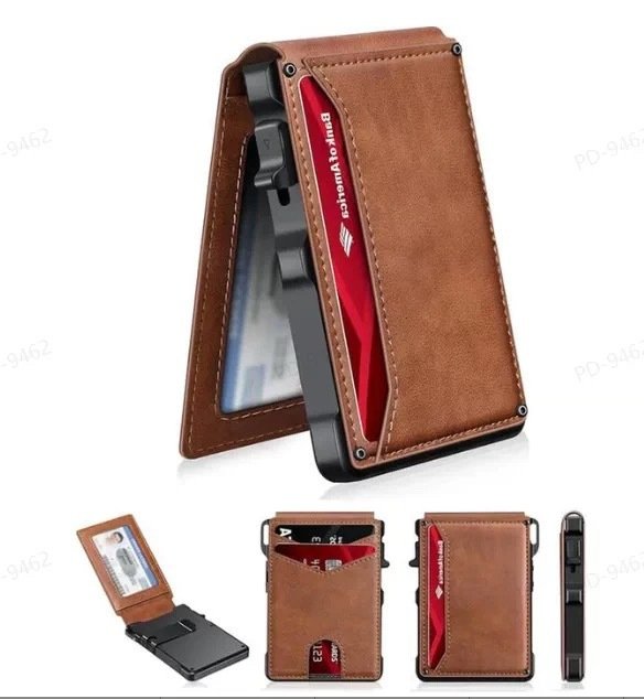 Amazon Bestseller Dual-Fold Carbon Fiber Flip Wallet - Image 4