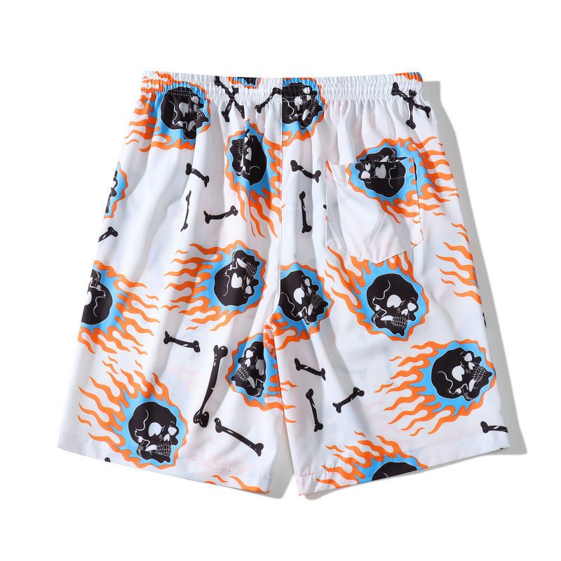 Men's Casual Beach Skull Print Shirt Shorts Set - Image 5