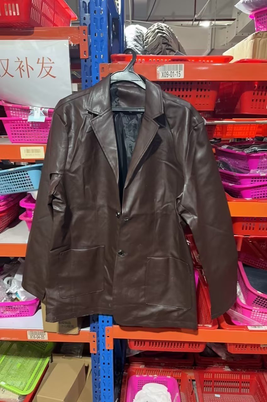 Leather Men's Autumn And Winter Jacket Thin Lapel - Image 5