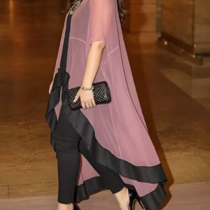 Women'S Fashion Casual Dress - Niche Design Black And White Contrast Semi-Transparent, Short-Sleeved Mid-Length Dress, Cold And Elegant Atmosphere, Loose And, Artistic Style Niche Temperament Dress - Suitable for Daily Outings, Parties, Commuting