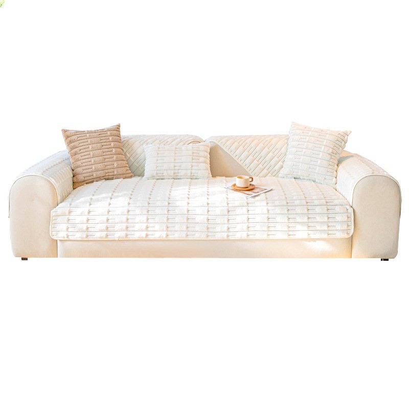 Rabbit Plush Sofa Cushion Winter Thickened Fleece Cushion - Image 9