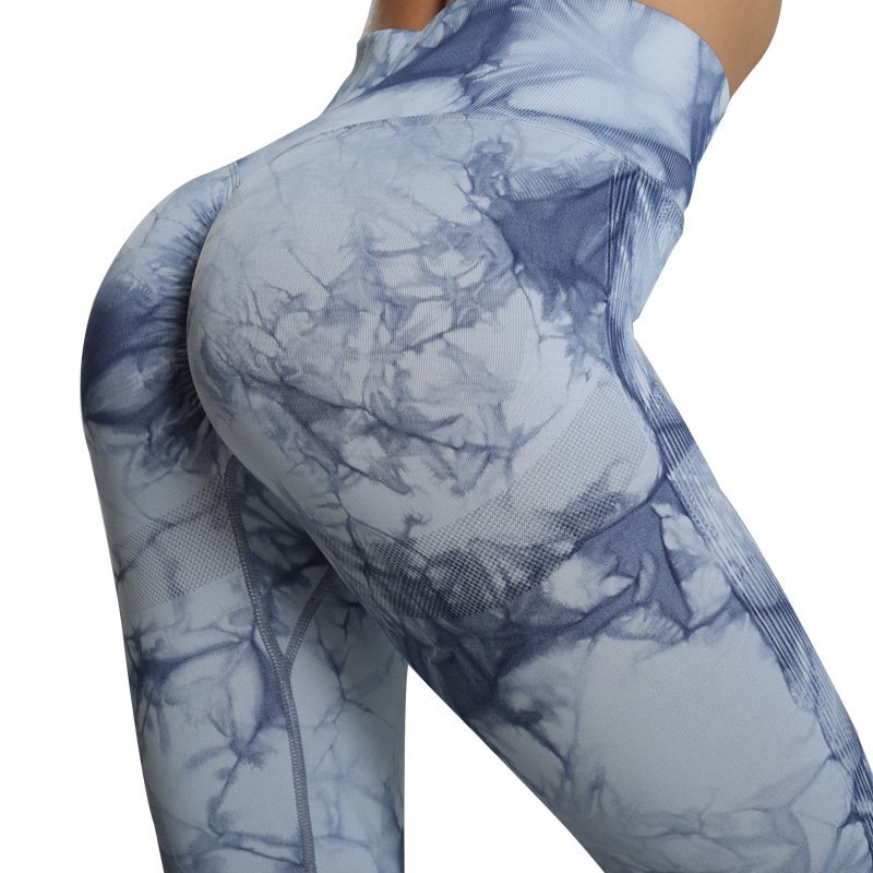 Tie Dye Butt Lift Sweatpants Yoga Pants For Ladies - Image 8
