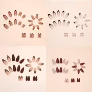 96pcs. New Easy Lines Shape Combination Pack, Medium And Long Almond Shaped Detachable Nail Pieces, Suitable for Women And to Wear Daily, Work, Travel, Nail Salon And Nail Art at Home, Holiday Gifts, Nail Art Decoration - Image 8