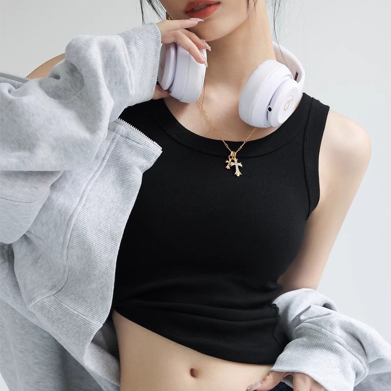 Threaded-strap Casual Vest For Women