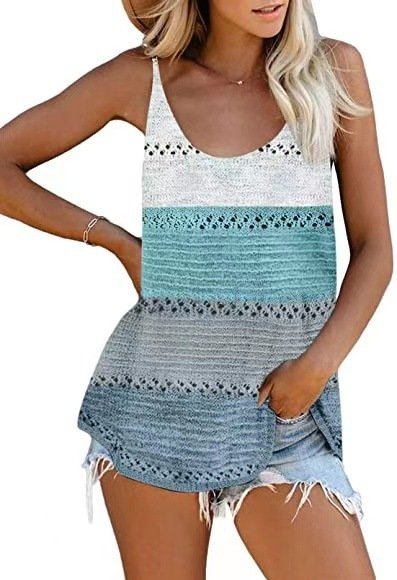 Loose Camisole Knit Beach Top Women Beachwear - Image 9