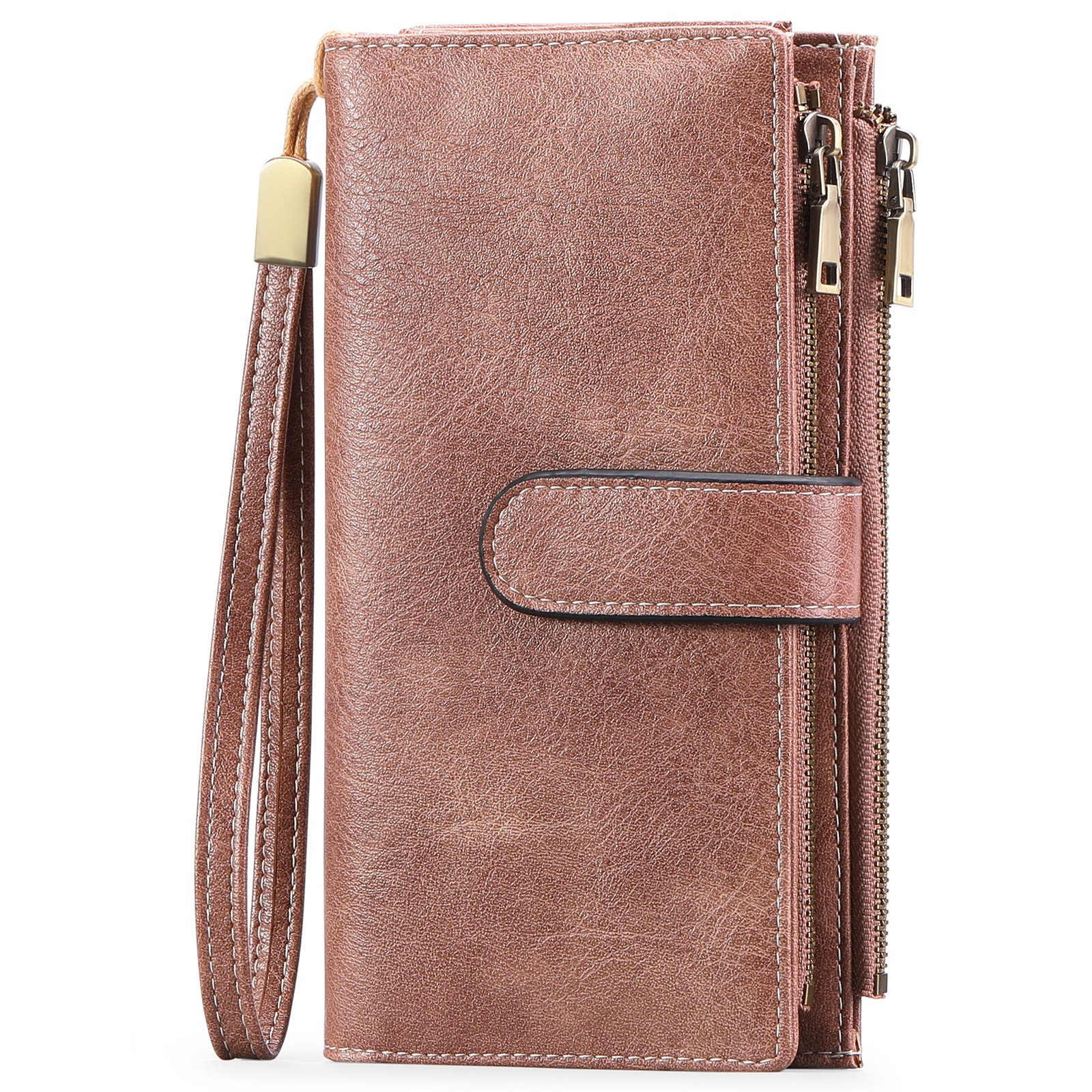 Womens Long Wallet Multi-functional Vintage Tri-fold Purse - Image 6