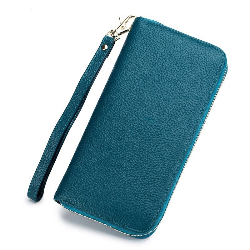 Tassel Top-grain Leather Zippered Womens Wallet - Image 10