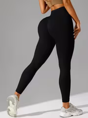Solid Color Quick Drying Sports Leggings, Stretchy Running Fitness Yoga Pants, Women's Activewear - Image 8