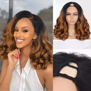 Yaki Kinky Straight V Part Wigs with Curly Ends Synthetic Hair Wig Yaki Textural Loose Wave Wig Layered Wavy Wigs for Women Heat Resistant Fiber Daily Life Party Or Cosplay Use - Image 6