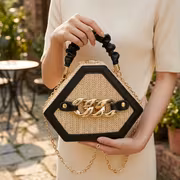 New Fashion Niche Versatile, Trendy And Trendy Chain Grass Woven Bag, Single Shoulder Bag, Diamond Bag, Crossbody Bag, Handbag Box - Image 10