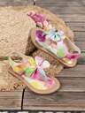 1 Pair Girls' Bow PU Anti-Slip Toe Clip Beach Sandals, Fashionable And Suitable For Beach Wear - Image 9