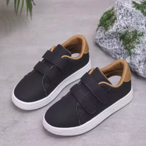 1 Pair Unisex Casual Hook And Loop Sneakers, Comfortable, Non-Slip, Versatile, Suitable For Outdoor, All Seasons