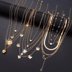 13/12/11/10/9/7/3/2/1pc Vintage Elegant Women Necklace Set Suitable For Daily, Party, Gathering, Date Wear