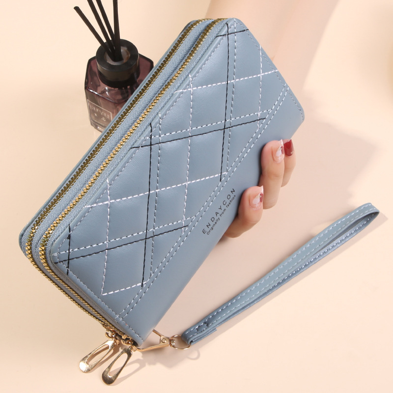 Women's Double Zipper Wallet Long Large Capacity - Image 7