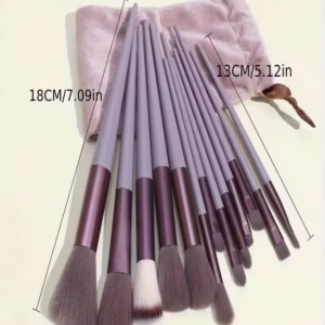15pcs Makeup Brush Set, Includes 2 Black Triangular Makeup Sponges, Soft And Sticky For Loose Powder; Also 13pcs Makeup Brushes For Blush, Liquid Lipstick, Lipstick, Concealer, Foundation, Primer, Branded Cosmetics, Loose Powder, Highlighter, Contour, Setting Spray, Eyeshadow, Blush, Korean Makeup, Etc. Suitable As A Gift For Girls And Women.