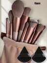 15pcs Makeup Brush Set, Includes 2 Black Triangular Makeup Sponges, Soft And Sticky For Loose Powder; Also 13pcs Makeup Brushes For Blush, Liquid Lipstick, Lipstick, Concealer, Foundation, Primer, Branded Cosmetics, Loose Powder, Highlighter, Contour, Setting Spray, Eyeshadow, Blush, Korean Makeup, Etc. Suitable As A Gift For Girls And Women. - Image 12