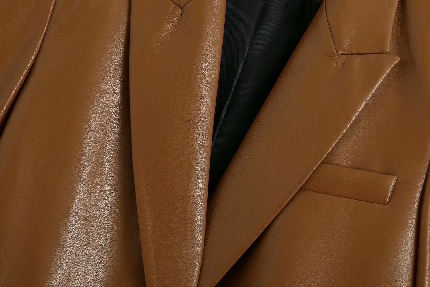 European And American Pu Imitation Leather Suit Jacket Women - Image 3