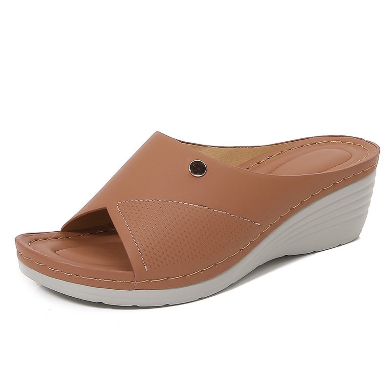 Spring And Summer Fashion Casual Wedge Beach Outdoor Slippers - Image 5