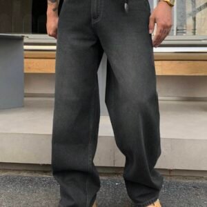 DAZY Men's Casual Straight Leg Washed Baggy Jeans