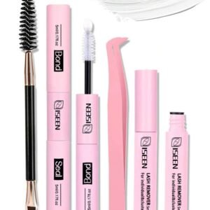 2-In-1 Waterproof Eyelash Glue, Long-Lasting & Sturdy, Includes Eyelash Glue, Tweezers, Eyelash Brush, Easy To Remove, Waterproof All Day Wear, Suitable For DIY Eyelash Extension
