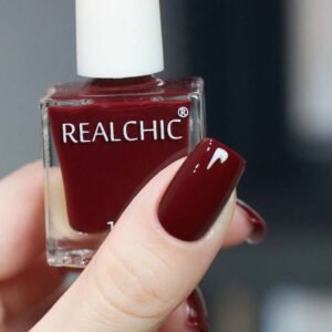 REALCHIC 10ml/Bottle, 2025 New Christmas Red Water-Based Nail Polish, Quick Drying, Long-Lasting, Peel-Off, Summer Color, Women's Nail Art, Holiday Gift Nails