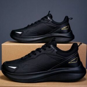 Men's Lightweight Lace-Up Running Shoes, Anti-Slip Outdoor Sports Sneakers With Comfortable Cushioning And Support For Fitness, Tennis, Trainers