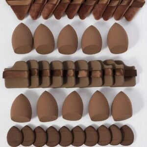 100pcs All-In-One Makeup Tool Set, Soft Makeup Sponges, Mini Sponges, Triangle Powder Puffs, Cushion Powder Puffs And Mini Cushion Powder Puffs, Suitable For Foundation, Concealer, Loose Powder Setting, Wet And Dry Dual-Use Makeup Tools, Essential Daily Makeup Accessories For Women