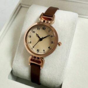 1pc Vintage Watch For Women, Student Fashion Lightweight Luxury English Style Small Dial Quartz Watch