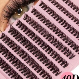 200 Pieces Of Clustered Eyelashes, 8mm-16mm D Curl, Single-Root Grafted Dense Eyelash Extension Makeup Tools, Creating Natural And Dramatic Effect False Eyelashes For DIY At Home.