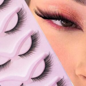 5 Pairs Of Long, Thin Fox Eye Sleeve False Eyelashes With 16mm Extended Tails, Fake Eyelashes