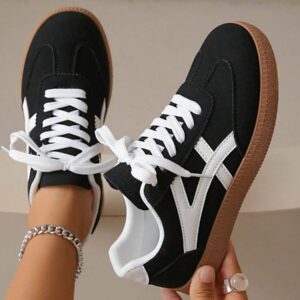 ZKBBO Women's Casual Sneakers, Flat, Lightweight, Comfortable For Fitness, Walking, Skateboarding