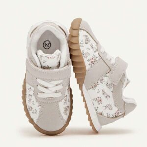 Cozy Pixies 1 Pair Versatile Rabbit Pattern Soft Bottom Anti-Slip Casual Sneakers For Girls, Toddlers & Kids, All Season