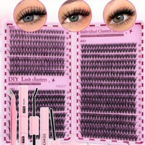640 DIY Faux Mink Lash Clusters, D-Curl, Thick & Fluffy, 8-16mm Mixed Lengths, Brightening Eyes For All Makeup. Pick Glue, Remover, Tweezers As Needed. Lightweight, Reusable & Cost-Effective, Beginner-Friendly For Many Occasions