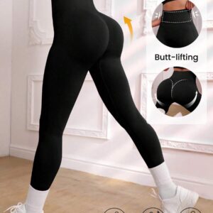 Gameset SHEIN Sport High Waisted Seamless Leggings For Women - Slim Tummy Control Butt Lifting Legging For Running Cycling Yoga Pickleball Exercize Casual