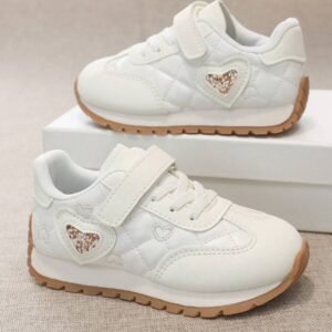 1 Pair Back To School Casual Fashion Kids Sports Shoes, Patchwork Upper, Soft, Comfortable, Lightweight, Easy Slip-On Closure, Suitable For Indoor, Outdoor, Play, Sports And Other Occasions.