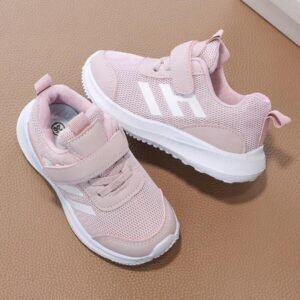 Kids Colorblock Breathable Mesh Sneakers, Simple Letter Soft Sole Casual Running Shoes For Kindergarten, Back To School