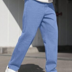 Manfinity Homme Men's Casual Everyday Wear Jeans With Pockets And Buttons