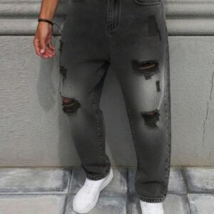EGENSIO Men's Casual Ripped Washed Jeans