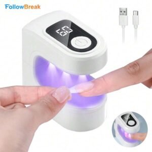 FollowBreak USB Powered Mini Portable Nail Dryer Lamp, LED UV Nail Lamp For Gel Nail Polish Curing, Best Gift For Girls DIY Home Use