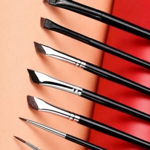5/7-Piece Precision Eye Makeup Brush Set | Scythe & Angled Eyeliner, Eyebrow Brushes With Long Handle Reversible Design – Soft Synthetic Bristles For Sensitive/Dry Skin (Professional Grade),Travel Essential Summer Makeup Tool, Ideal Birthday Gift