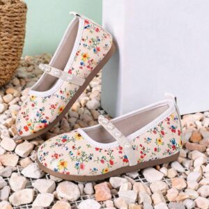 Girls' Vintage Mary Jane Ballet Flats - Shiny Patent Leather Party Shoes