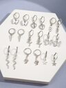18pcs Fashionable Simple Butterfly Heart Flower Snake Star Multiple Element Earrings Set Suitable For Vacation, Party, Dating, Gift, Daily Life - Image 2