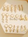 18pcs Fashionable Simple Butterfly Heart Flower Snake Star Multiple Element Earrings Set Suitable For Vacation, Party, Dating, Gift, Daily Life - Image 3